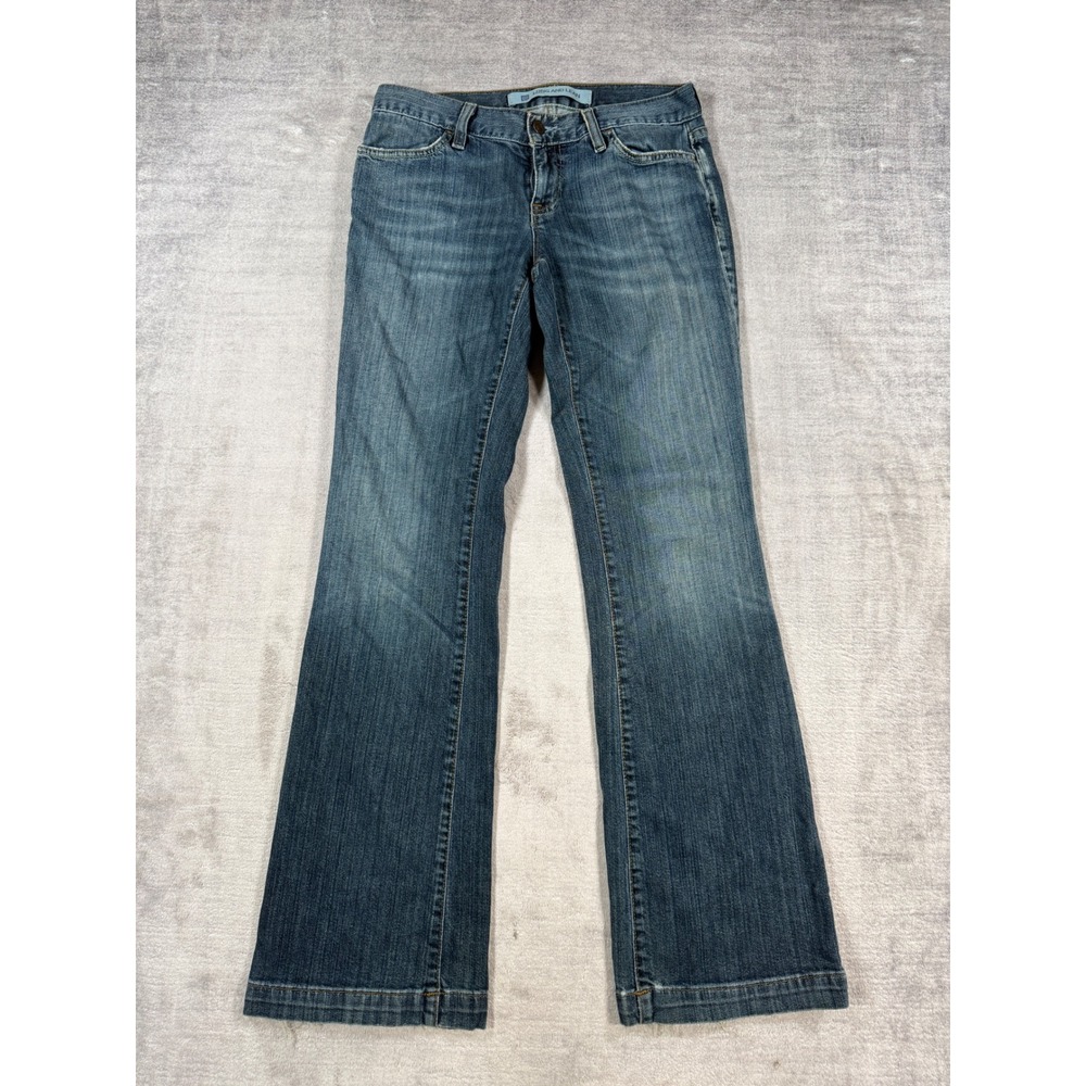 GAP Jeans Women 2 Regular Blue Long and Lean Flare Mid Rise Y2K Denim Dark Wash